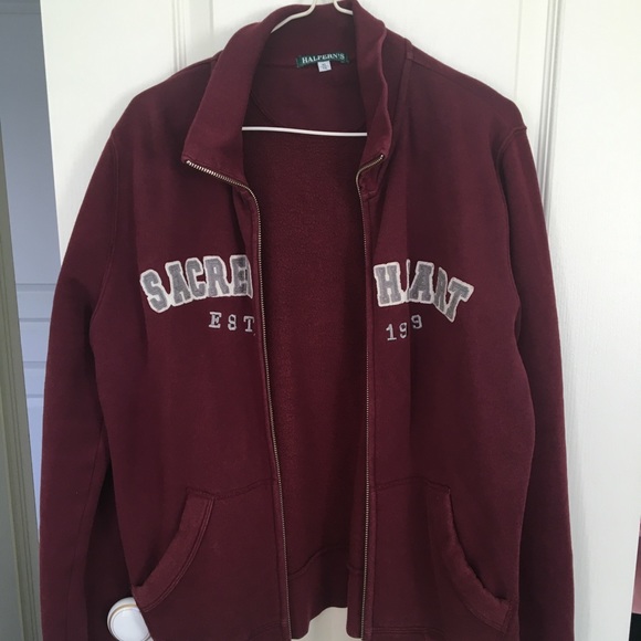 Halpern’s Sacred Heart Crewneck Sweater Jacket - Picture 2 of 4